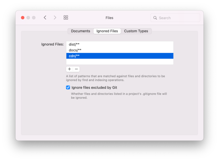 this preference panel is pretty empty and could really use better explanatory text. I had to figure out the path syntax by trial and error, and you can't edit entries, you need to delete and replace them.